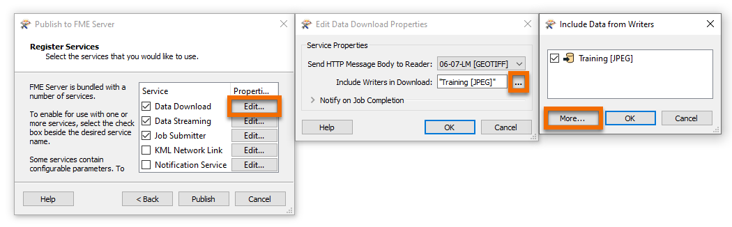 Editing path within ZIP file for Data Download service